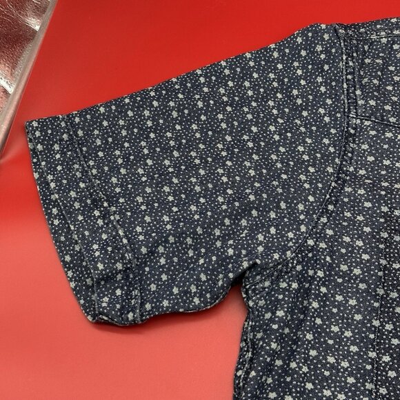 Wrangler Western Men's Size Large Blue Star Print Pearl Snap Rodeo Cowboy Shirt - Picture 3 of 11